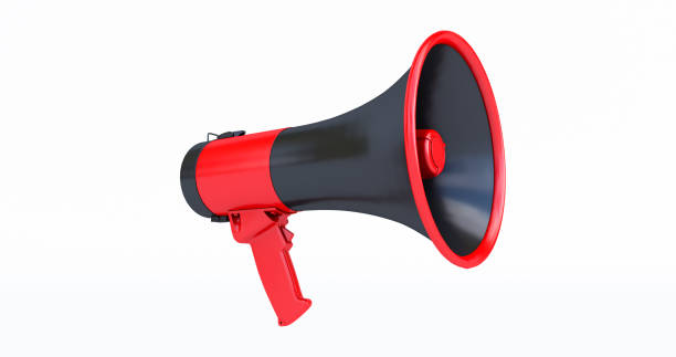istock red and black megaphone isolated on white background, 1297250217
