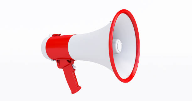 istock red and white megaphone isolated on white background, 1297253470