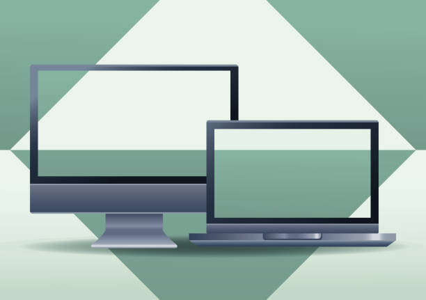 istock laptop and desktop devices mockup branding icons 1297254873