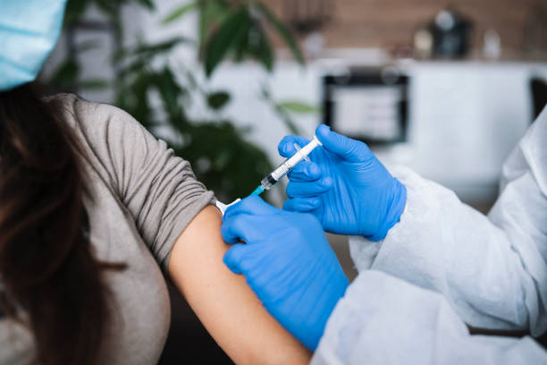istock Close up of vaccination. 1297255080