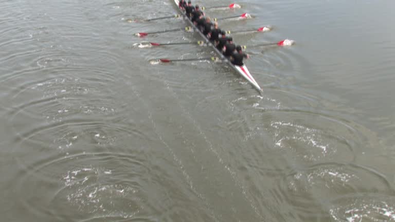 Eight Man Rowing Race - Teamwork