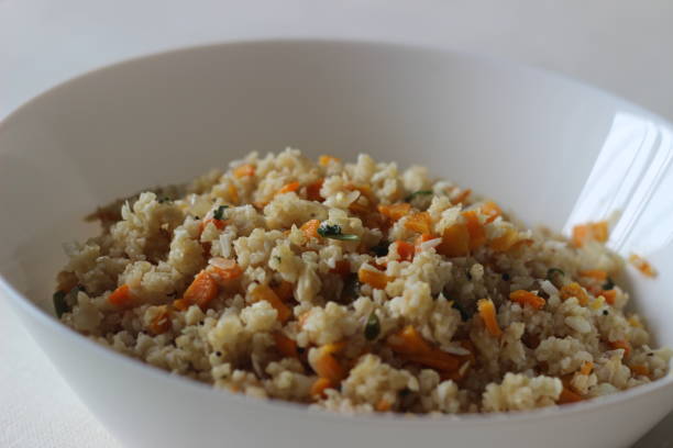 istock Dalia upma or broken wheat upma is a south Indian breakfast 1297260000