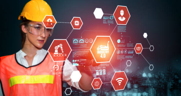 istock Engineering technology and industry 4.0 smart factory concept 1297260723