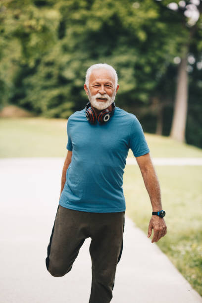 istock Senior adult works out. 1297262349