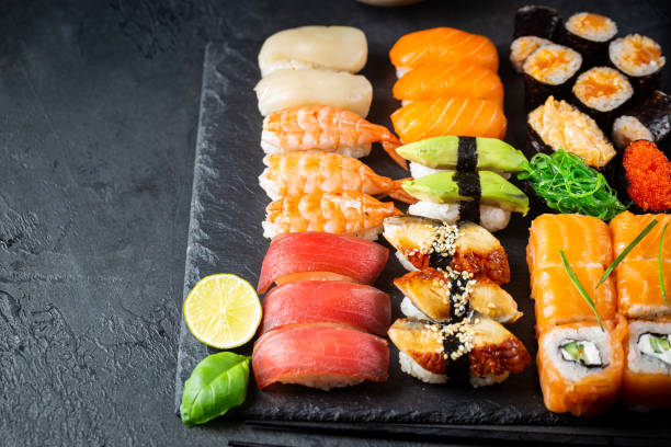 istock Set of sushi and maki 1297264064