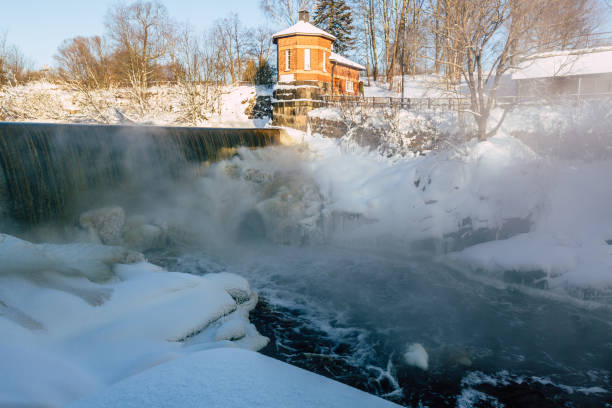 istock River in Lapland, Winter landscape in Finland 1297269019