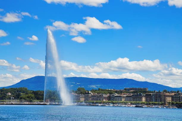 istock Geneva Cityscape during a Summer Sunny Day, Switzerland, Europe 1297270136