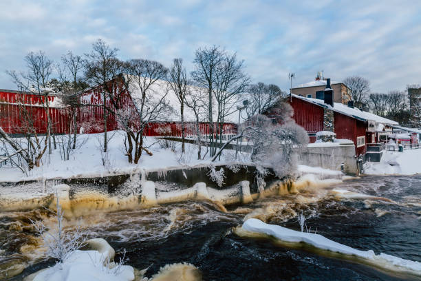 istock Winter snowy forest from Lapland, Finland 1297274299