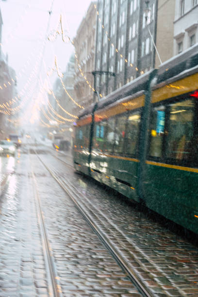 istock Snowfall in the city 1297275608