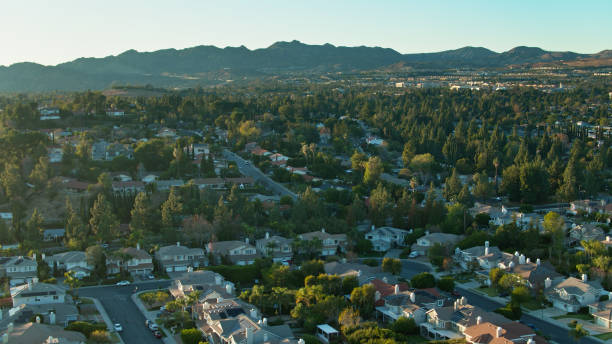 istock Drone Shot of Northridge at Sunset 1297277115