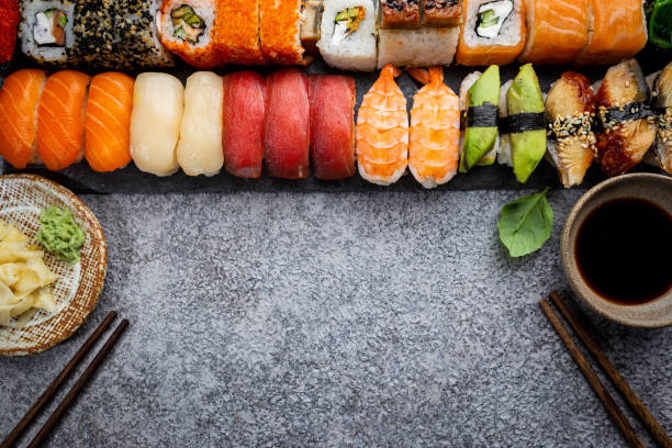 istock Set of sushi and maki 1297279642