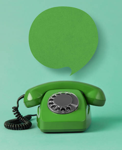 istock Vintage telephone with speech bubble 1297279646