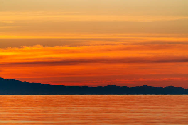 istock A dramatic orange sunset from Deception Pass State Park on Whidbey 1297283540