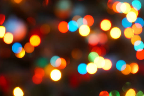 Blur bokeh street light city