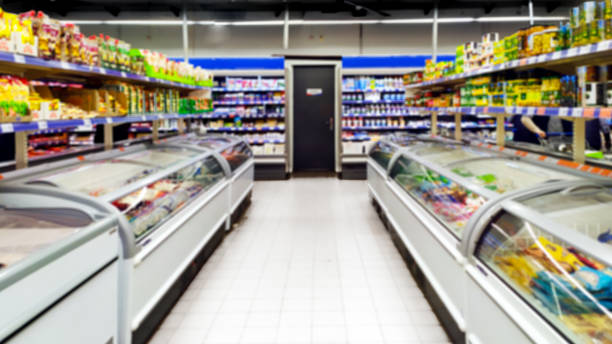 istock Grocery supermarket indoor racks 1297286055