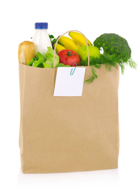 istock Fresh market groceries bag 1297286172