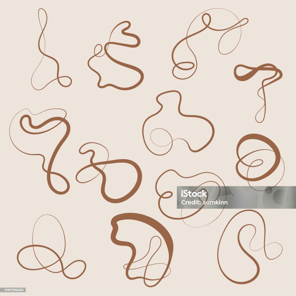 Vector Squiggle Splat Vector Set Of Squiggles Stock Illustration - Download Image Now ...