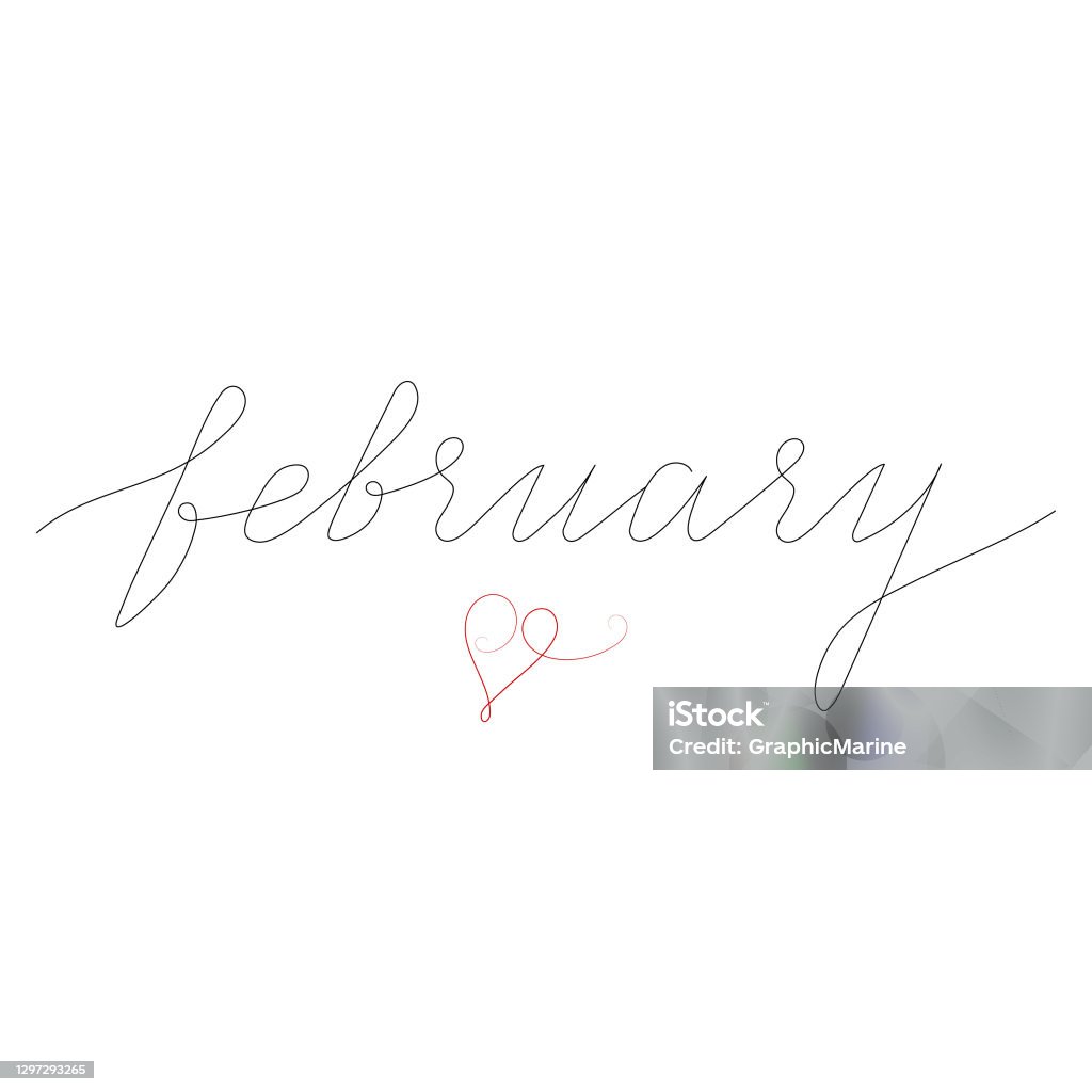 February Easy Lettering February Lettering Stock Illustration - Download Image Now ...