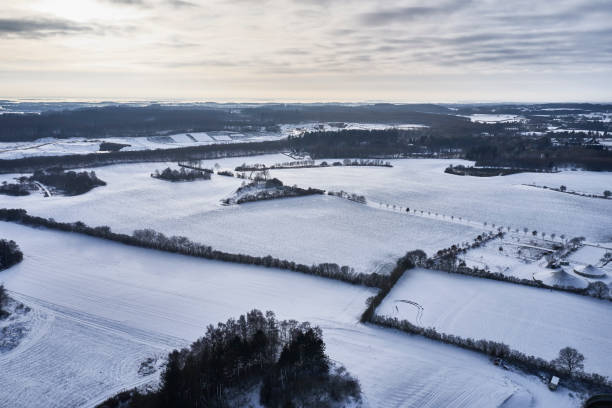 istock Agricultural field with snow 1297294524