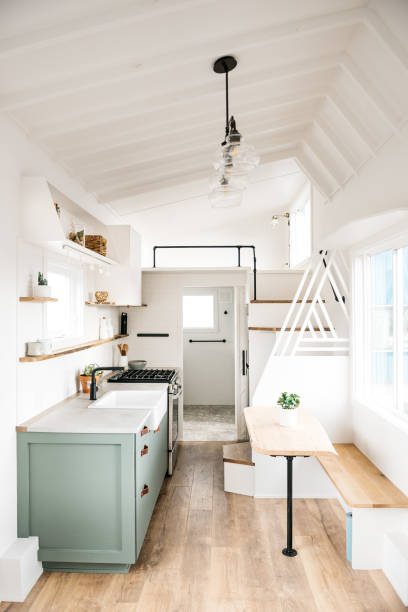 istock Vertical Photo of Tiny House Interior Decor 1297295988