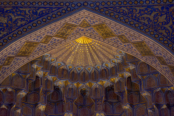 istock Tilework inside the 600 years old Gur-e-Amir mausoleum, Samarkand, Uzbekistan 1297296056