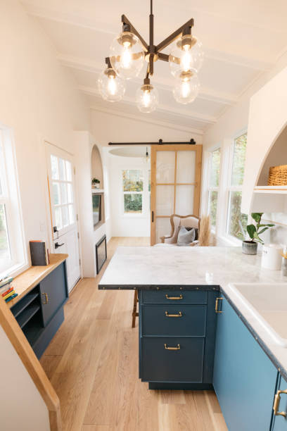 istock Vertical Photo of Tiny House Interior Decor 1297297470
