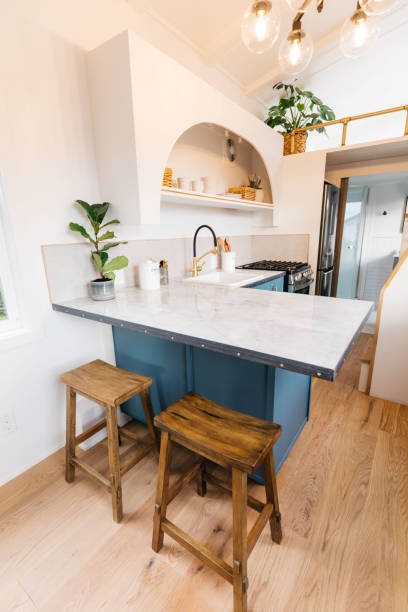istock Vertical Photo of Tiny House Interior Decor 1297297473