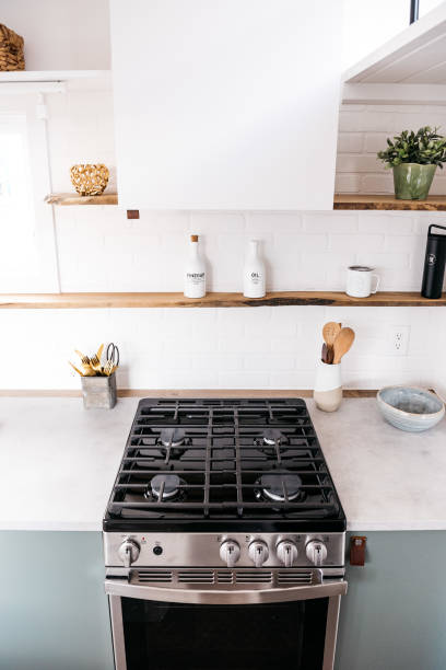 istock Vertical Photo of Tiny House Interior Decor 1297297644