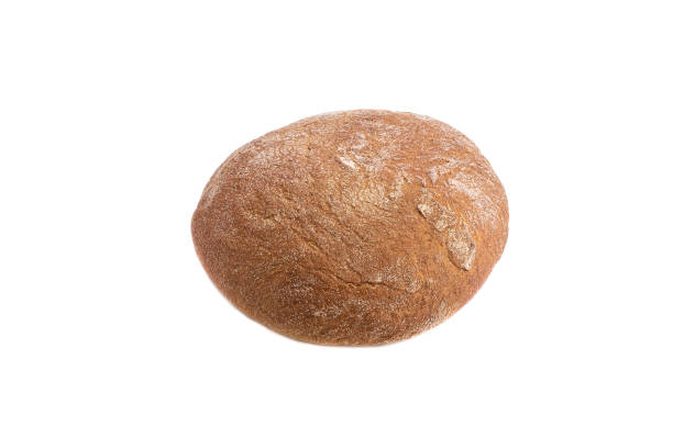 istock Whole loaf of bread on white background. 1297300446