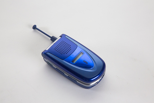 Small blue flip phone 2001