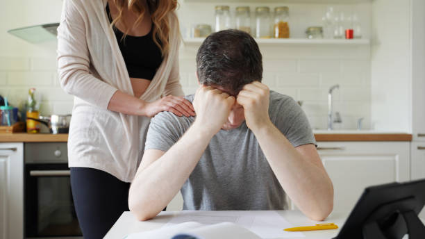 istock Man tired of self-isolation works at home. Coronavirus lockdown. 1297304173