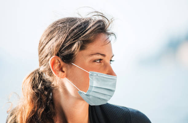 istock pensive woman sad with face mask 1297305453