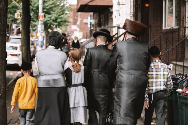 ニューヨーク市ユダヤ人ハシディック家 - hasidism ストックフォトと画像