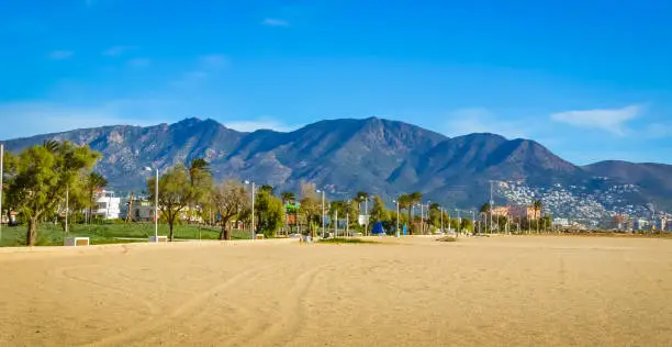 Photo of Summer panorama of Empuriabrava beach in Costa Brava, Catalonia, Spain