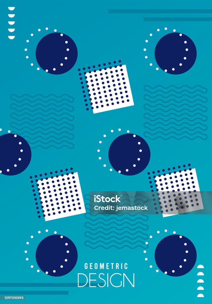 Blue Background Lettering Design Geometric Design Lettering In Blue Background Stock Illustration ...