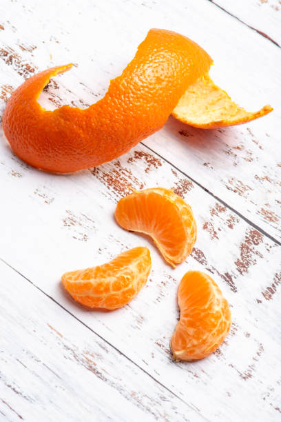 Three Orange Wedges stock photo