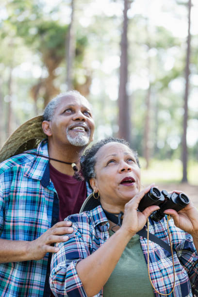 istock Senior African-American couple bird watching 1297313890