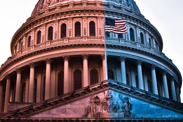 American Politics - Congress Political Divide - Partisan Politicians stock photo