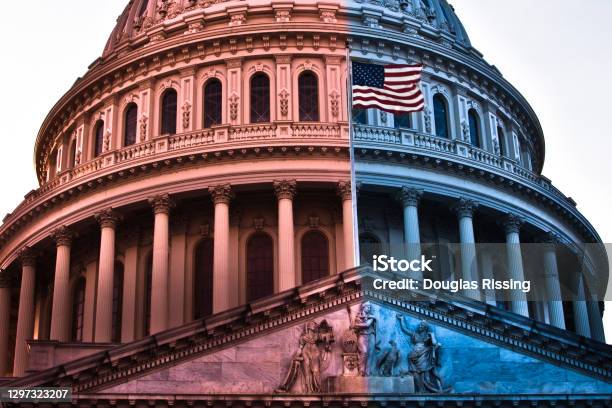 American Politics Congress Political Divide Partisan Politicians Stock Photo - Download Image Now