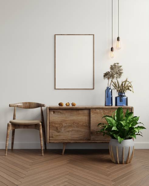 istock Mockup frame in living room interior,Scandinavian style. 1297327151