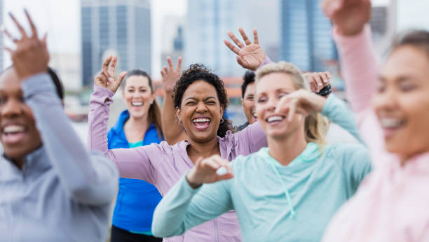 istock Excited African-American woman in crowd 1297335281