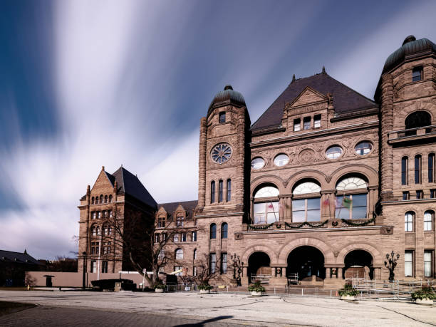 Toronto, Canada - 11th May 2014:  The outside of the Hockey Hall of Fame building during the day.