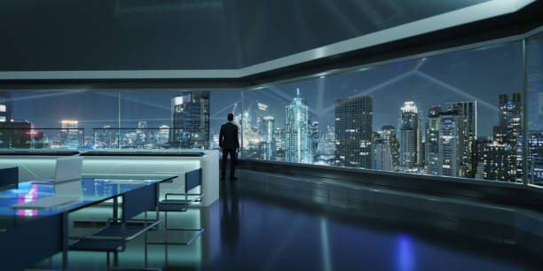 istock 3d rendering businessman stand in office 1297345081