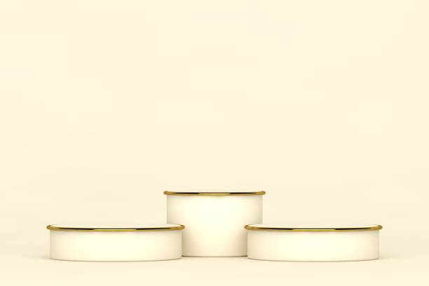 istock Gold detailed empty product stand 1297349530