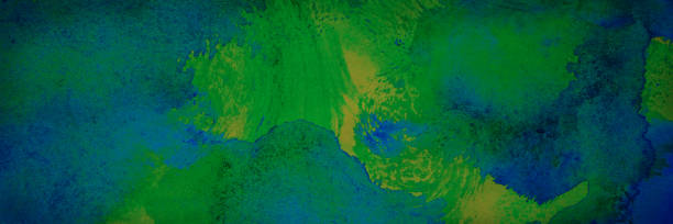 Bright colorful abstract background. Blue green yellow colors background. Web banner. Copy space.