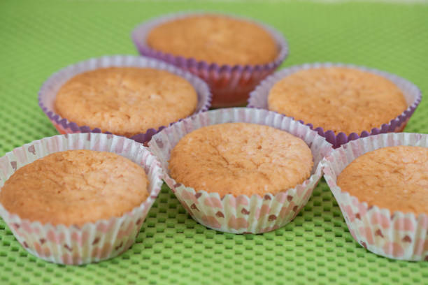 Homemade muffins for Valentine's Day. Baked blanks.