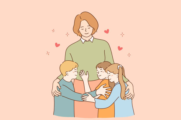 koncepcja dnia szczęśliwych nauczycieli - dzień nauczyciela stock illustrations