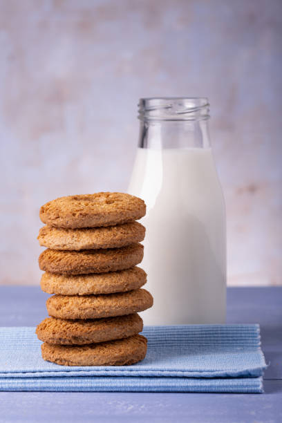 istock healthy breakfast with wholemeal biscuits and fresh milk 1297368269