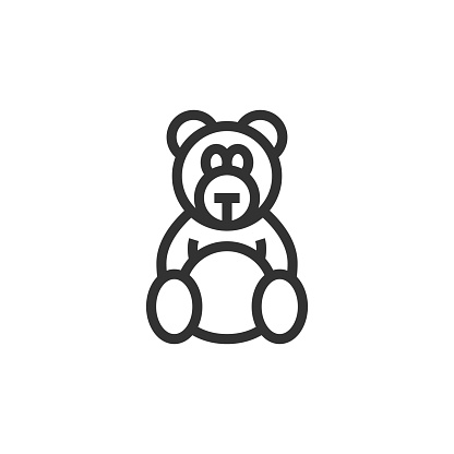 Teddy Bear Line Icon