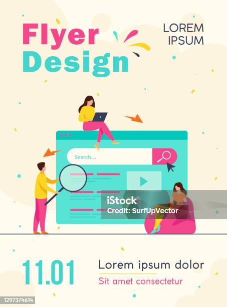 User Query Box People Using Search Box For Query Stock Illustration - Download Image ...